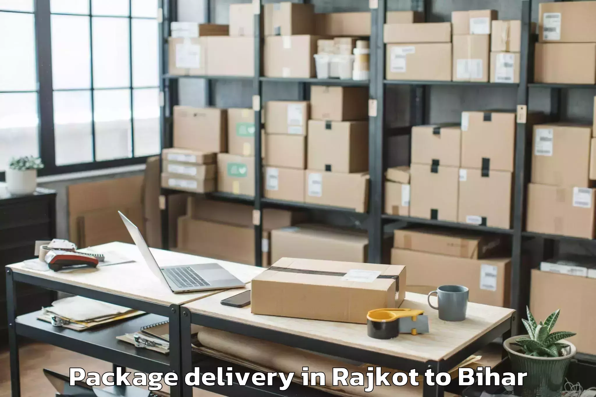 Easy Rajkot to Belaganj Package Delivery Booking